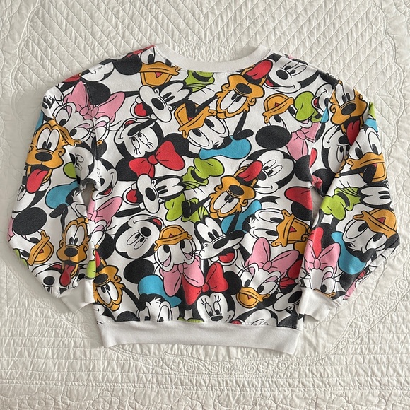 Mickey Mouse & Friends Disney All Over Print Crewneck Sweatshirt Small - Picture 10 of 11
